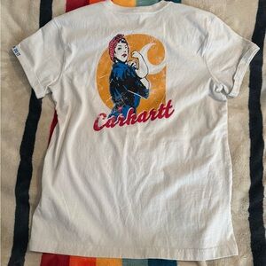 Carhartt White Tee with Retro Graphic